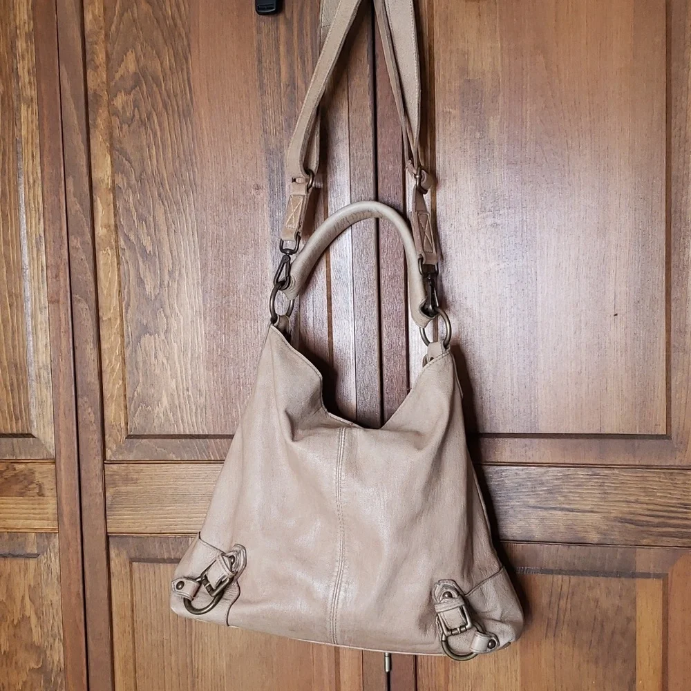 Tano Adjustable Leather Hobo Shoulder Satchel Bucket Bag